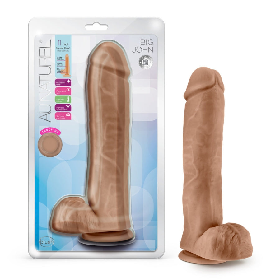 Blush - Au Naturel - Big John - 11" Dildo - Mocha
