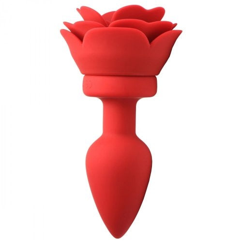 Booty Sparks 28X Silicone Vibrating Rose Anal Plug w/ Remote - Medium