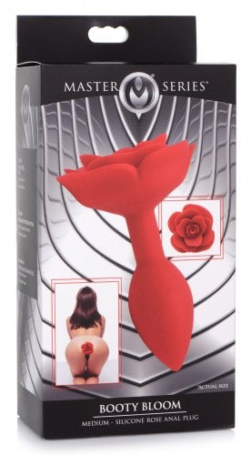 Master Series Booty Bloom Silicone Rose Anal Plug - Medium