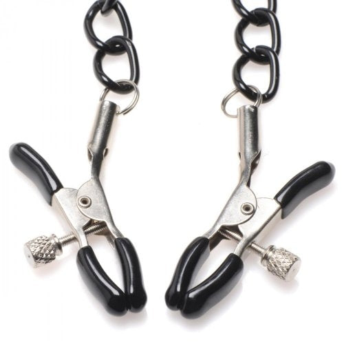 Master Series Collared Temptress Collar with Nipple Clamps