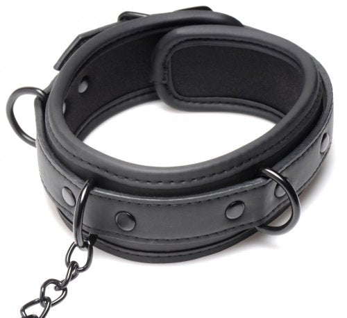 Master Series Collared Temptress Collar with Nipple Clamps