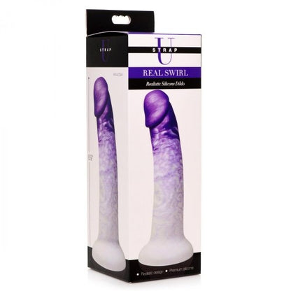 Strap U Real Swirl Realistic Silicone Dildo - Purple