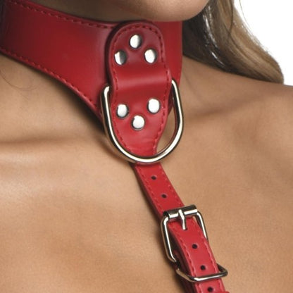 Strict Red Female Chest Harness- M/L