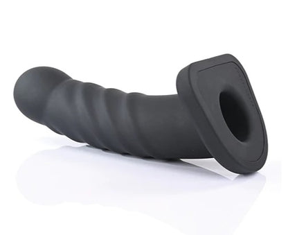 Sportsheets - Banx Ribbed Hollow Dildo 8" Black