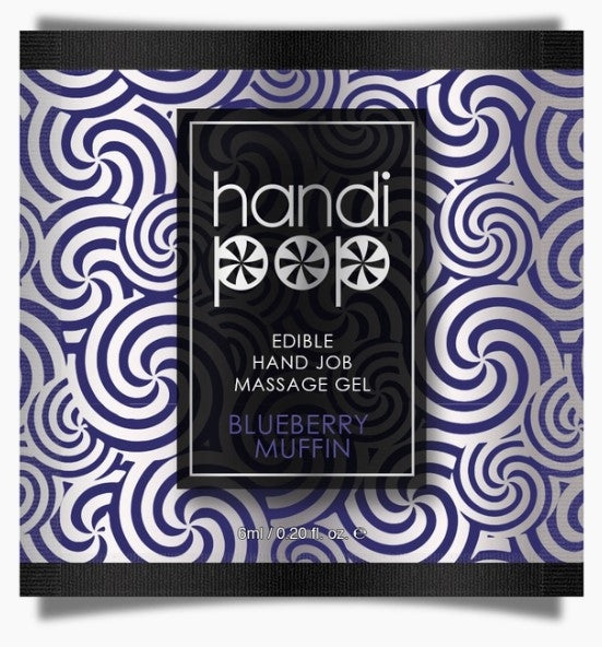 Sensuva - Handipop Edible Handjob Massage Gel - Blueberry Muffin Single-Use Packet