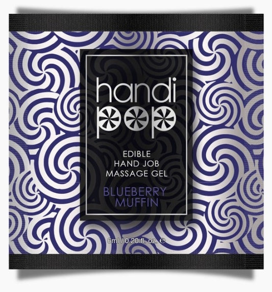 Sensuva - Handipop Edible Handjob Massage Gel - Blueberry Muffin Single-Use Packet
