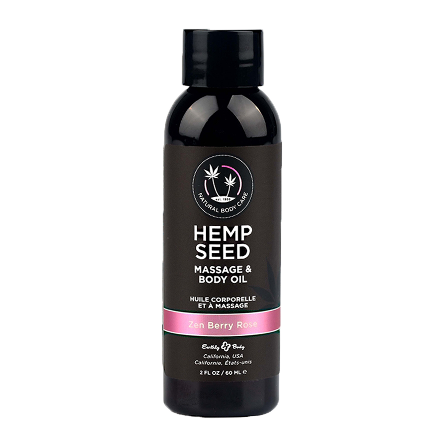 Hemp Seed Massage & Body Oil 2oz. Zen Berry Rose