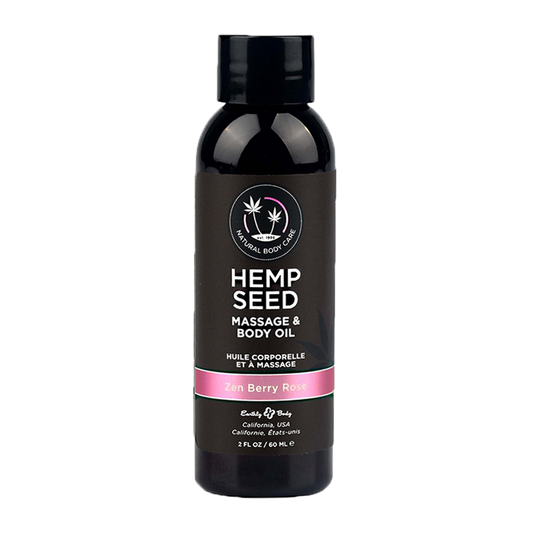 Hemp Seed Massage & Body Oil 2oz. Zen Berry Rose