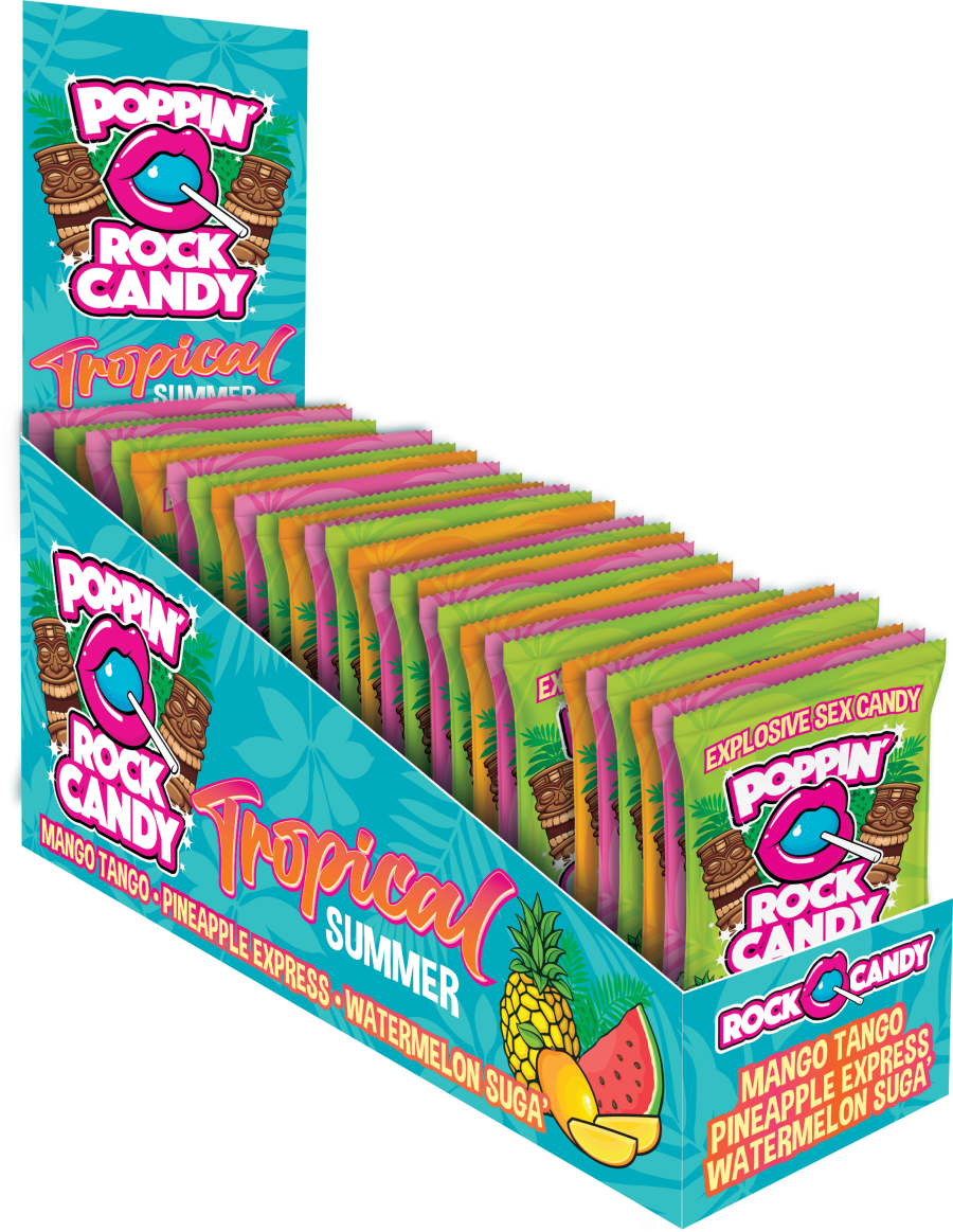 RockCandy - Popping Rock Candy Display - Tropical (36 Pack)