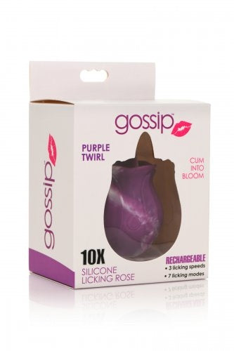 Gossip Purple Twirl 10X Silicone Licking Rose