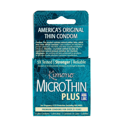 Kimono Micro Thin Plus Aqua Lube 3pk