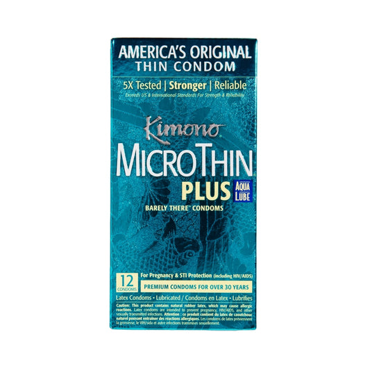 Kimono Micro Thin Plus Aqua Lube 12pk