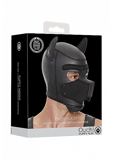 Shots - Ouch! - Neoprene Puppy Hood - Black