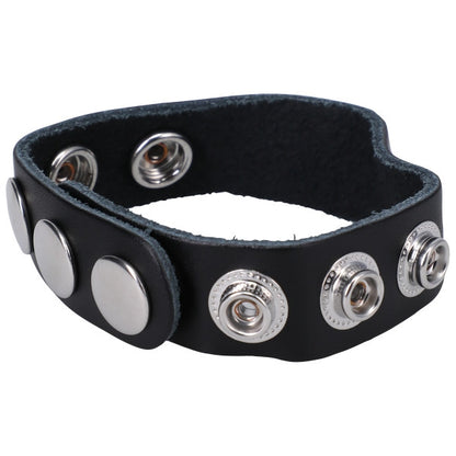 Rock Solid - The Leather 5 Snap Black