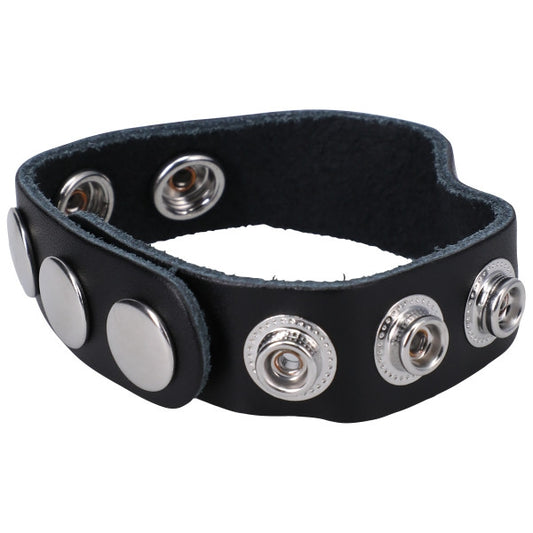 Rock Solid - The Leather 5 Snap Black
