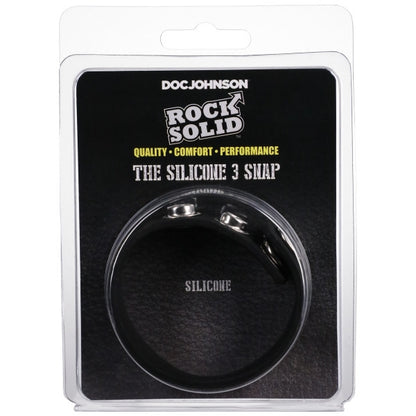 Rock Solid - The Silicone 3 Snap Black
