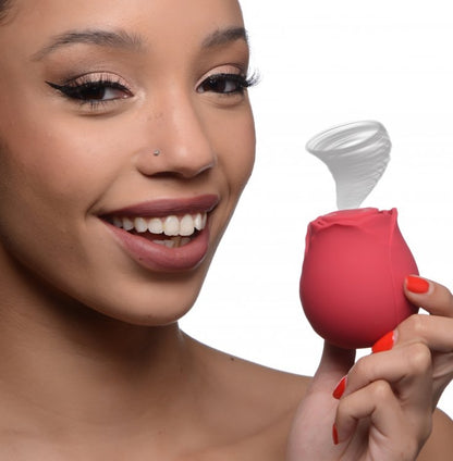 Bloomgasm 10X Wild Rose Red Silicone Suction Clit Stimulator