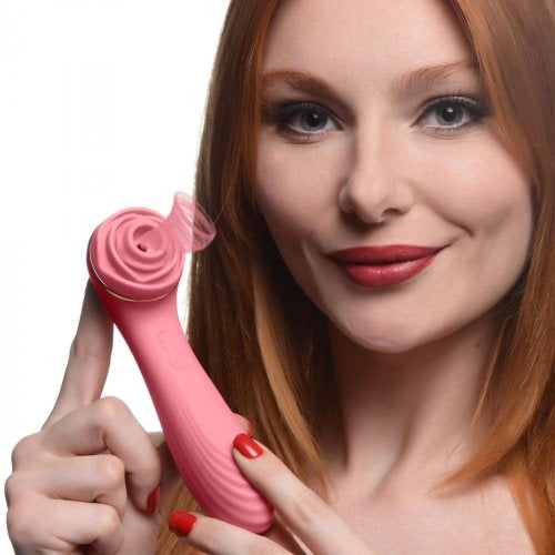 Bloomgasm Passion Petals 10X Silicone Suction Rose Vibrator - Pink