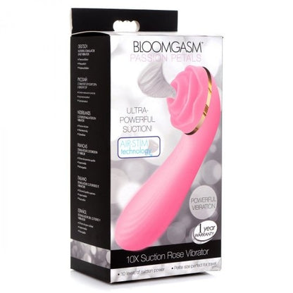 Bloomgasm Passion Petals 10X Silicone Suction Rose Vibrator - Pink