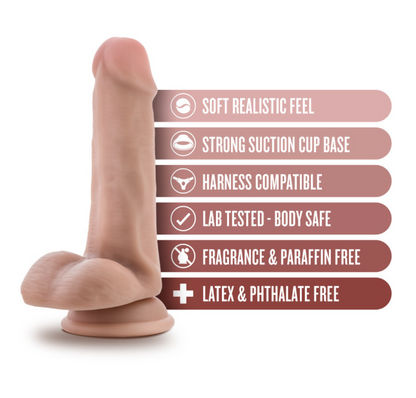 Blush - Dr. Skin - Dr. Jeffrey - 6.5 Inch Dildo With Balls - Beige