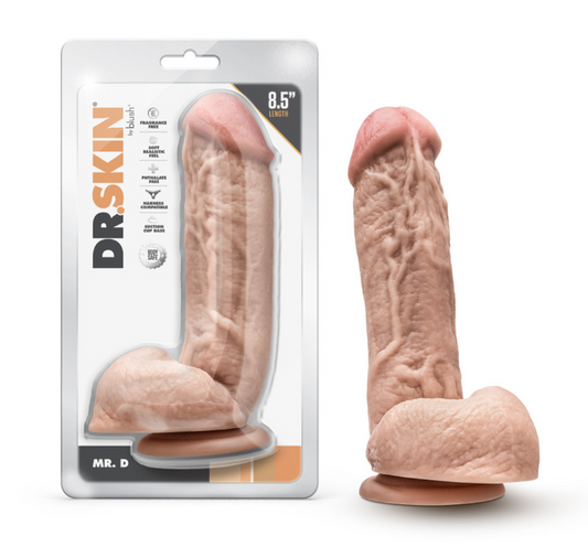Blush - Dr. Skin - Mr. D - 8.5 Inch Dildo with Balls - Beige