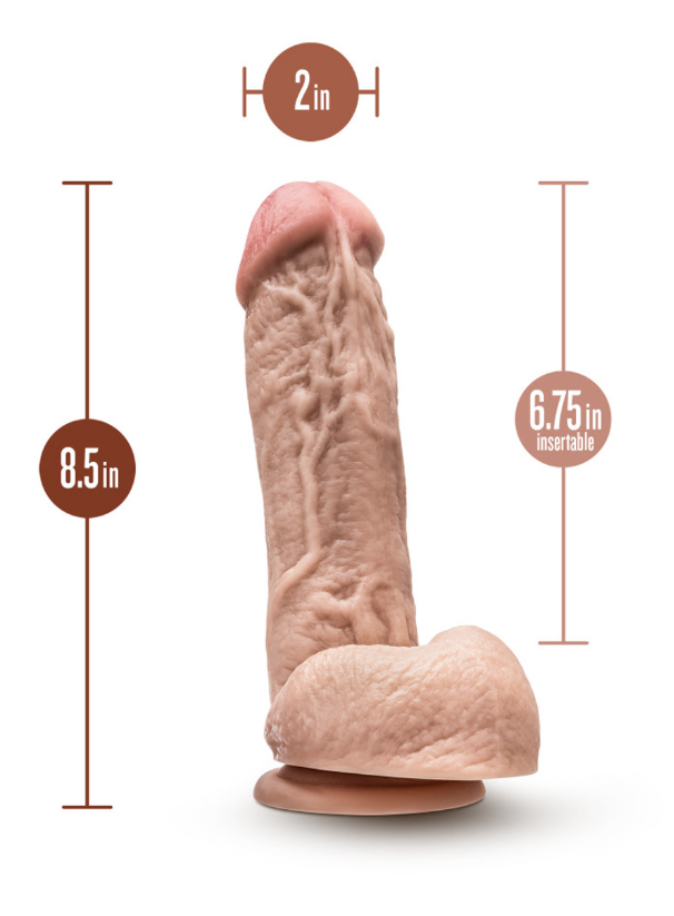 Blush - Dr. Skin - Mr. D - 8.5 Inch Dildo with Balls - Beige