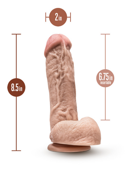 Blush - Dr. Skin - Mr. D - 8.5 Inch Dildo with Balls - Beige