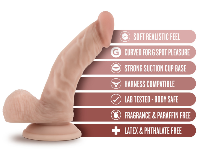 Blush - Dr. Skin - Dr. Stephen - 6.5 Inch Dildo With Balls - Beige