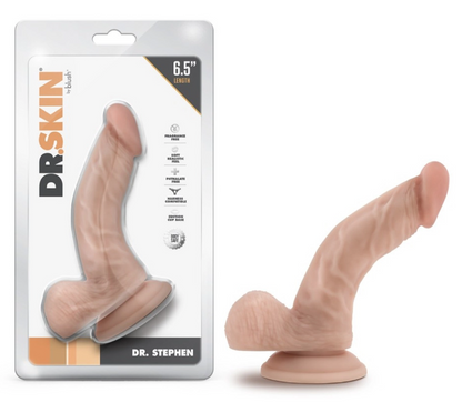 Blush - Dr. Skin - Dr. Stephen - 6.5 Inch Dildo With Balls - Beige