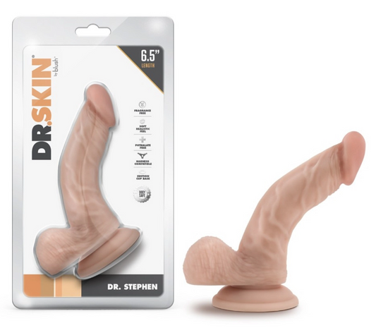 Blush - Dr. Skin - Dr. Stephen - 6.5 Inch Dildo With Balls - Beige