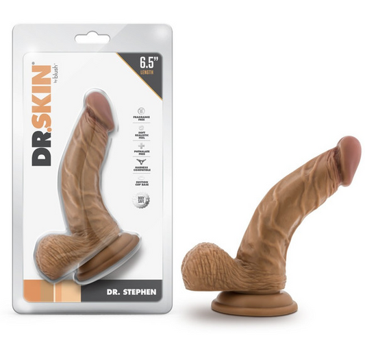 Blush - Dr. Skin - Dr. Stephen - 6.5 Inch Dildo With Balls - Tan