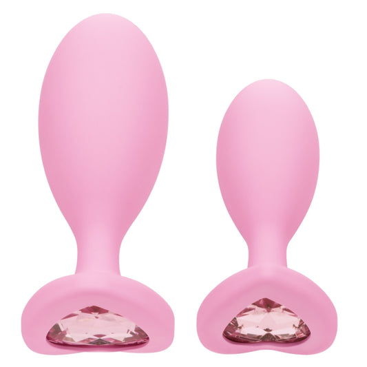California Exotic First Time Love Crystal Booty Duo - Pink
