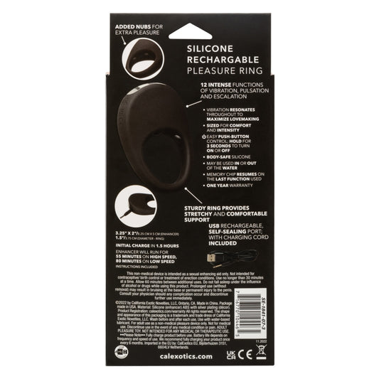 California Exotic Couple's Enhancers Silicone Rechargeable Pleasure Ring