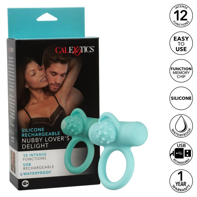 Couple's Enhancers Silicone Rechargeable Nubby Lover’s Delight