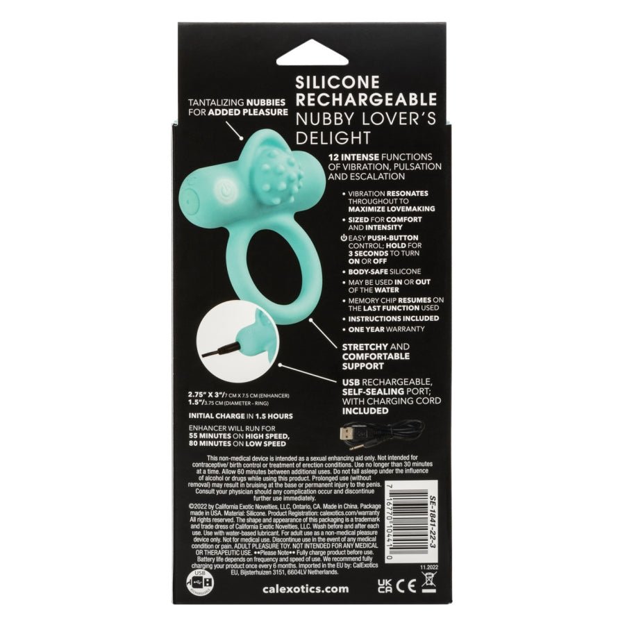 Couple's Enhancers Silicone Rechargeable Nubby Lover’s Delight