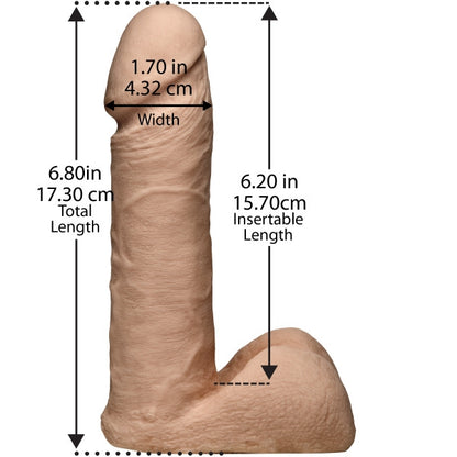 Vac-U-Lock - 7 Inch ULTRASKYN Cock w Ultra Harness