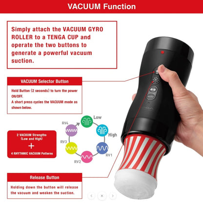 Tenga Vacuum Gyro Roller Set including One Standard Rolling Cup w AC Adapter
