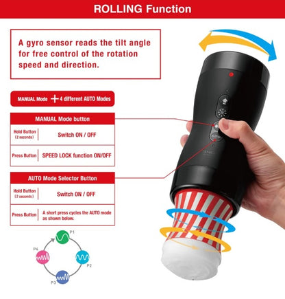 Tenga Vacuum Gyro Roller Set including One Standard Rolling Cup w AC Adapter