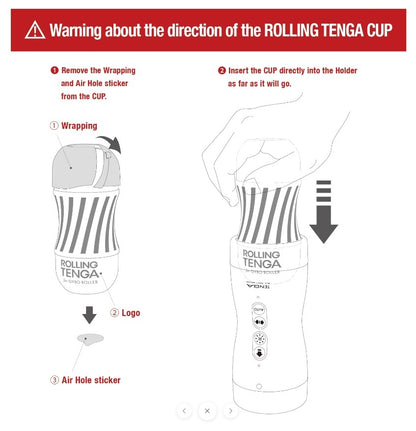 Tenga Vacuum Gyro Roller Set including One Standard Rolling Cup w AC Adapter