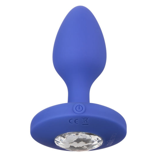 California Exotic Cheeky Gems Medium Rechargeable Vibrating Probe - Blue