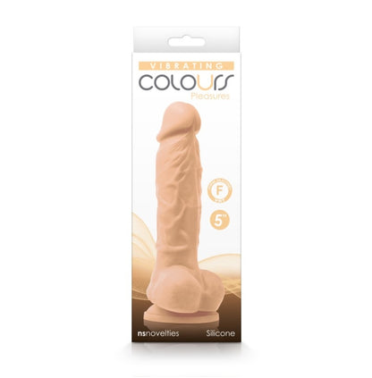 NS - Colours - Pleasures - Vibrating - 5" Dildo - White