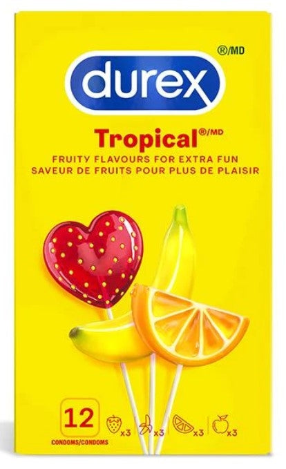 Durex Tropical Lubricated Condoms 12-Pack