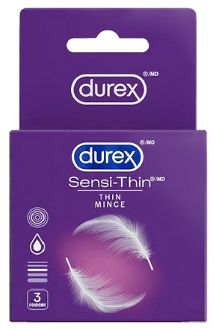 Durex Sensi-Thin Lubricated Condoms 3-Pack
