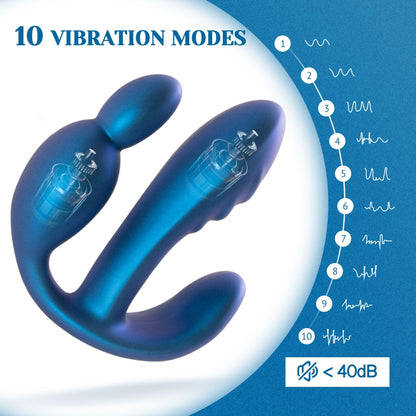 Wearable Anal Vibrator Metallic Color