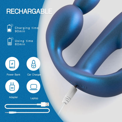 Wearable Anal Vibrator Metallic Color