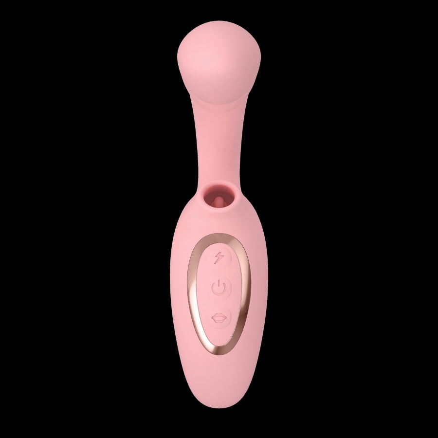 2 in 1 Sucking Vibrator Gamma Pink