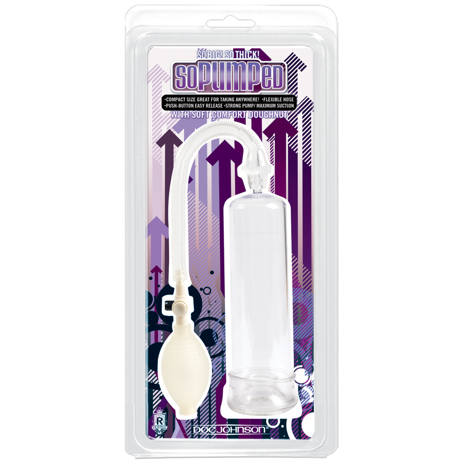 So Pumped - Penis Pump - With Soft Comfort Doughnut - Clear