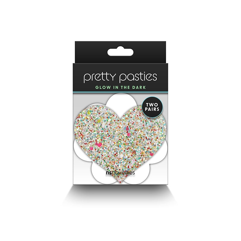 NS - Pretty Pasties - Heart & Flower - Glow - 2 Pair