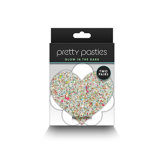 NS - Pretty Pasties - Heart & Flower - Glow - 2 Pair
