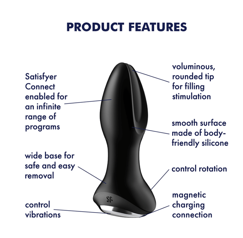 Satisfyer Rotator Plug 2+ Black